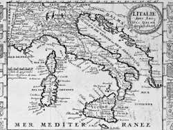 Mapa antigo de Nápoles